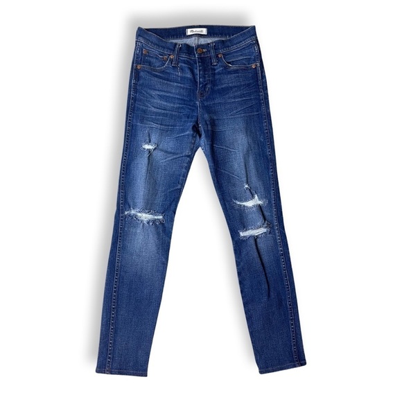 Madewell Distressed 9” High Riser Blue Jeans - Size 26 - Picture 2 of 11